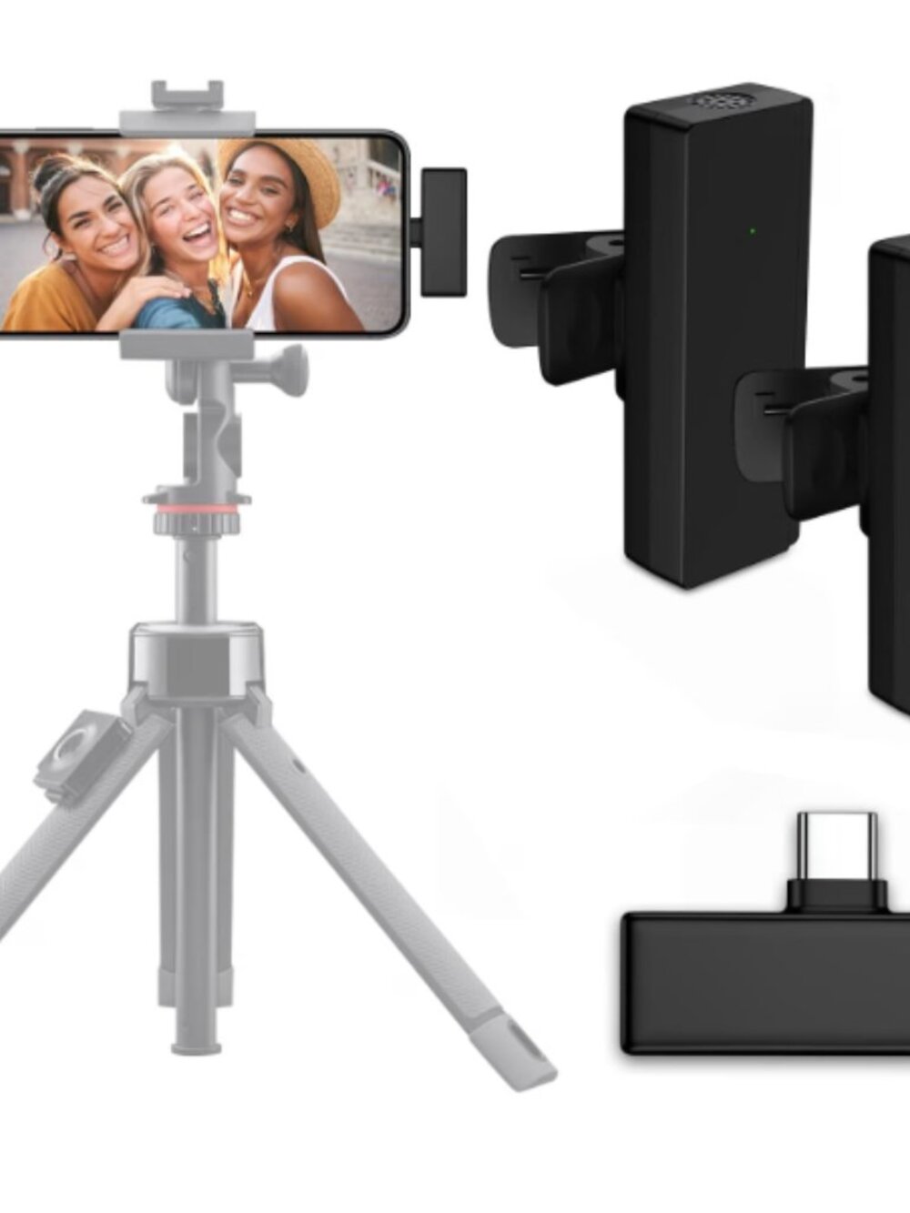 Lavalier Microphone USB C Wireless for Android Smartphone, Mini Lapel